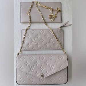 The Pochette Félicie 
Leather- Monogram Empreinte leather